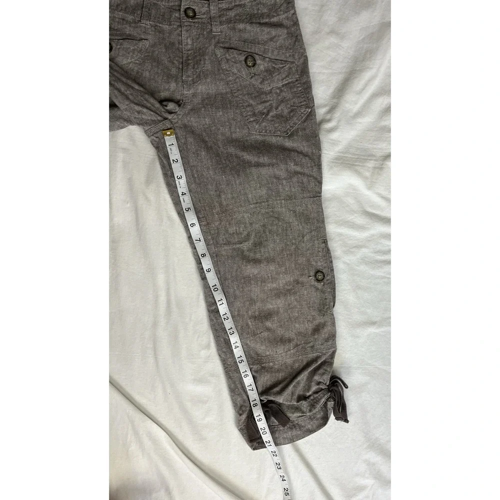 Banana Republic Brown Cargo Pants Size 2 Linen‎ & Cotton Blend